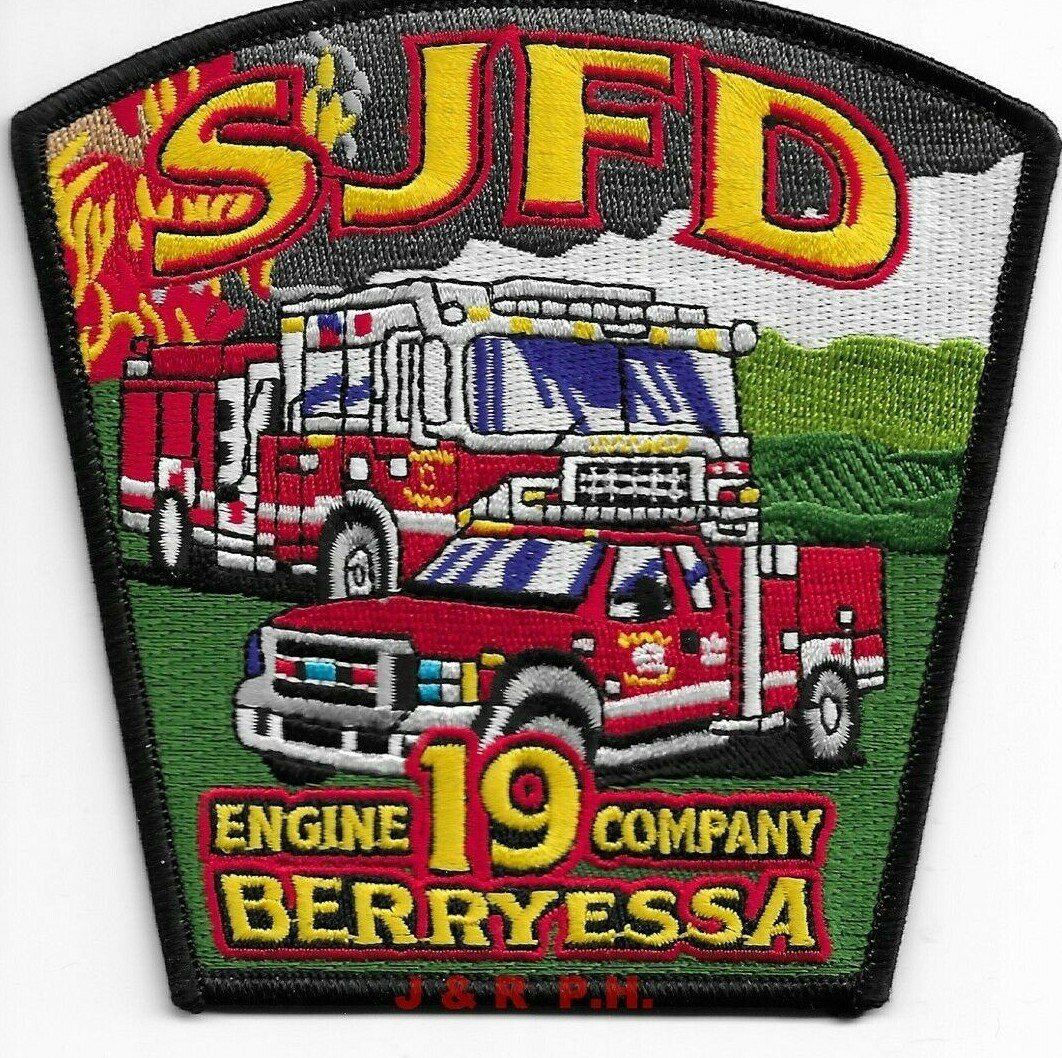 *NEW*  San Jose  Station - 19  "Berryessa", California (4.5" x 4.5")  fire patch