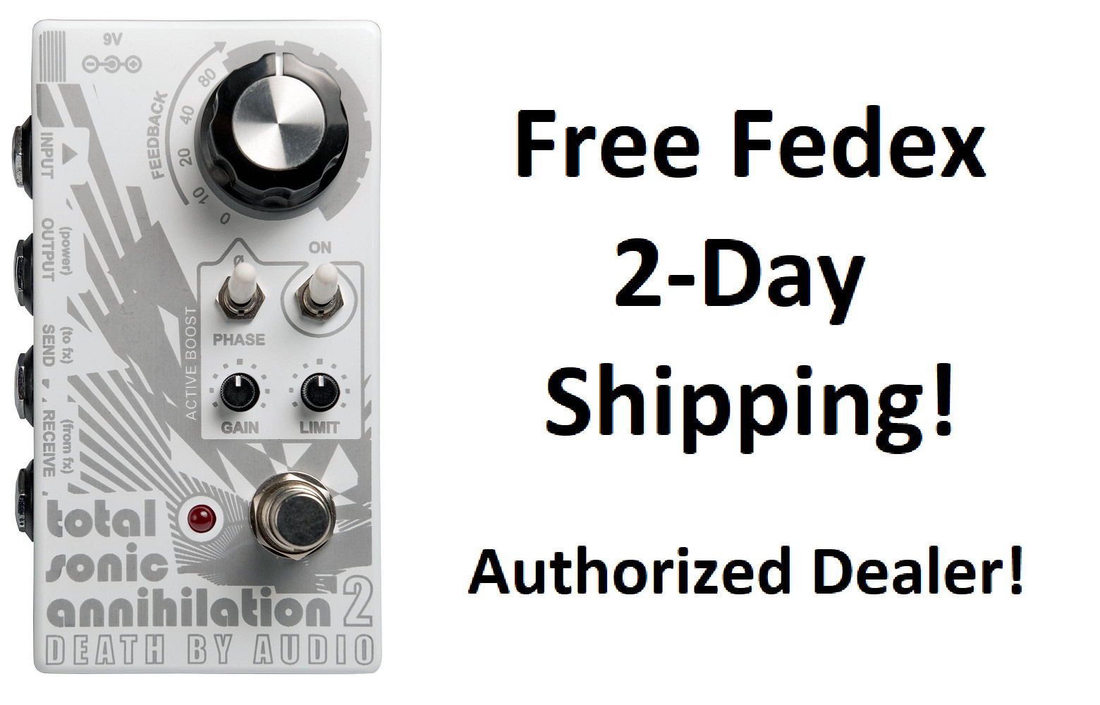 New Death By Audio Total Sonic Annihilation Feedback Looper Guitar Effects Pedal