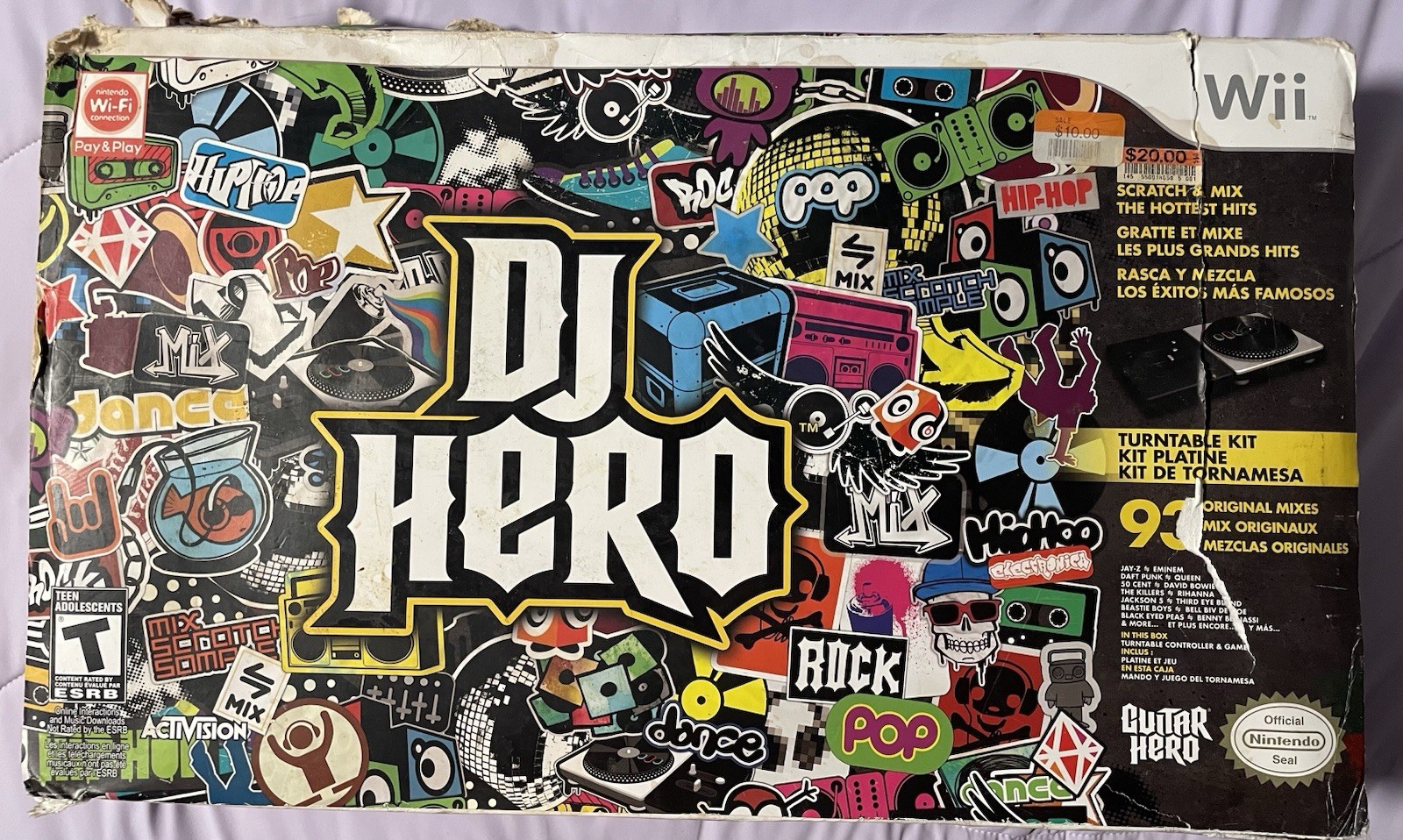 DJ Hero Turntable Kit Turntable Controller Wii READ DESCRIPTION