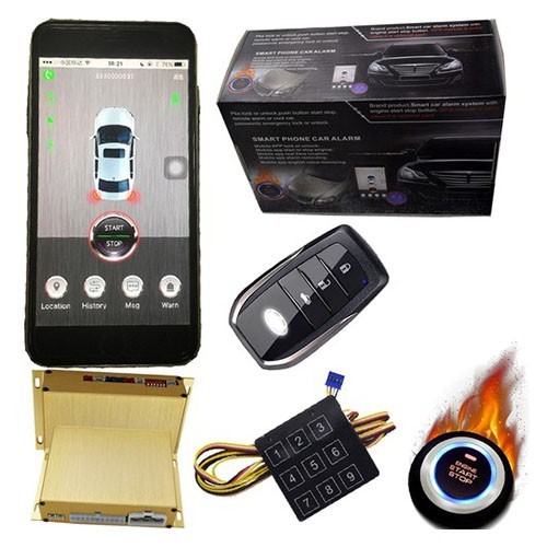 Smart Key Remote Start Car Alarm System | GPS Tracking | Mobile App Control