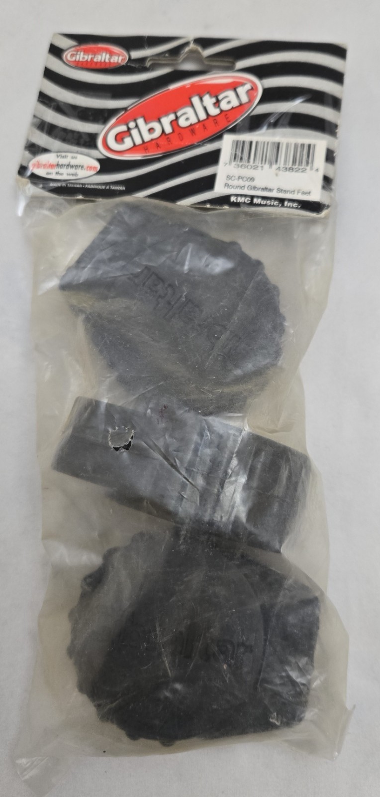 Gibraltar SC-PC09 Round Stand Rubber Feet  3/Pack