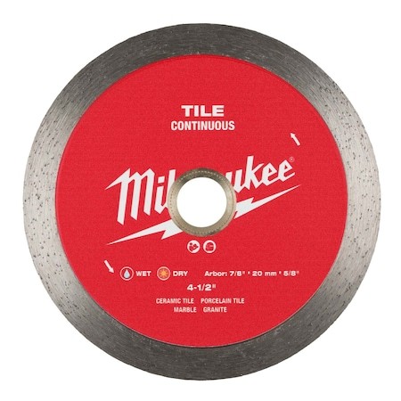 Milwaukee Tool 49-93-9504 Diamondsawblade, Diam:4.5",