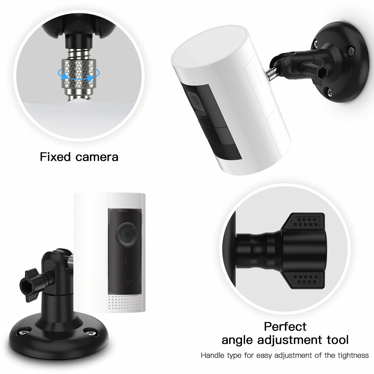 HOLACA Wall Mount for Ring Stick Up Cam Wired/Battery HD Security Camera,Upgrade