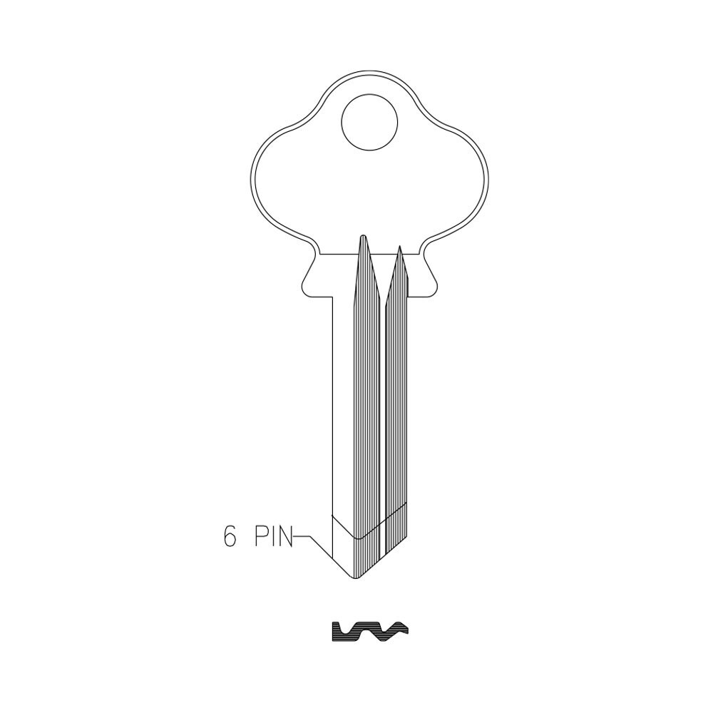 1004AR Key Blank – Nickel