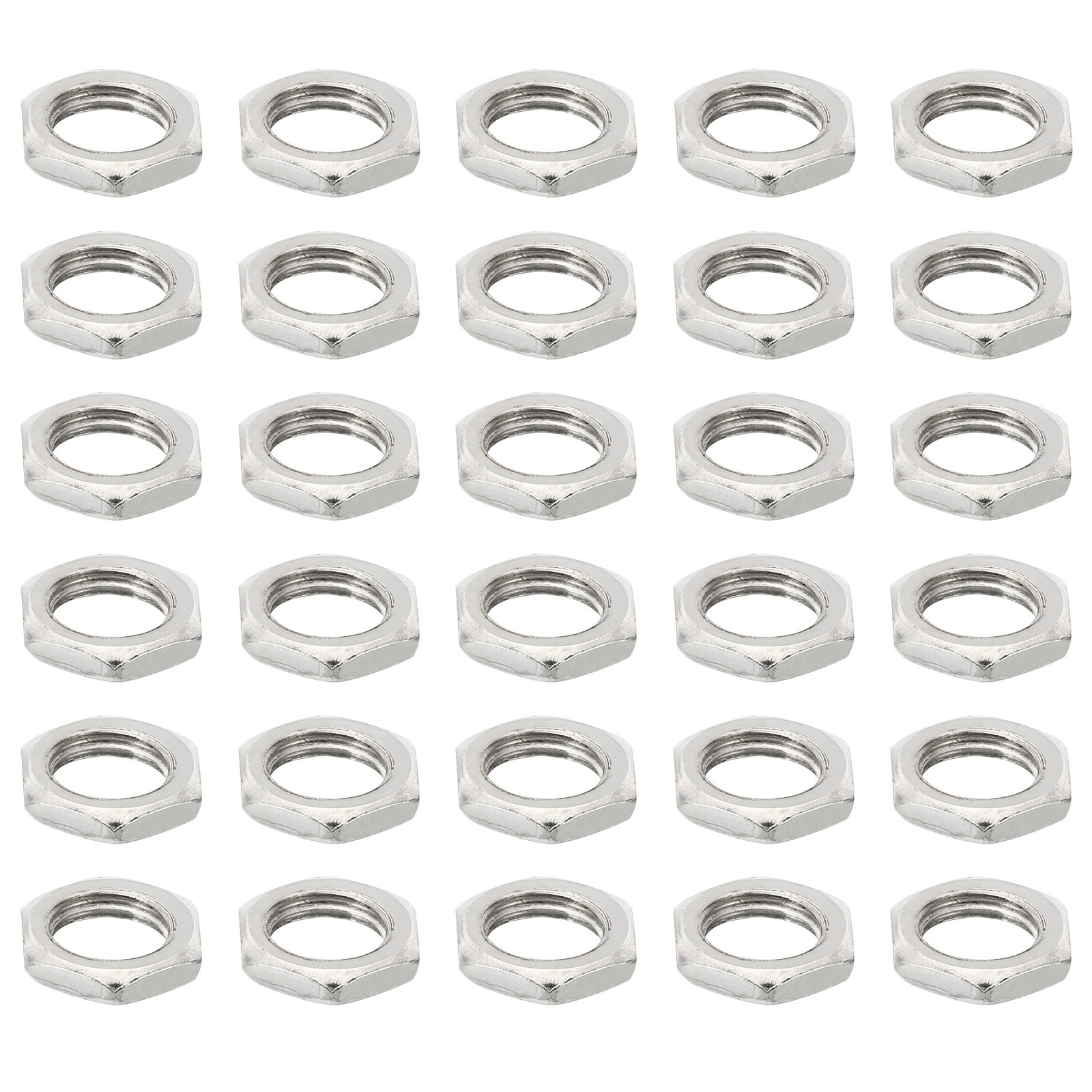 M7x0.75 Steel Hex Nuts 100pcs Metric Thread Zinc Finished Hardware Nuts 2mm Tall