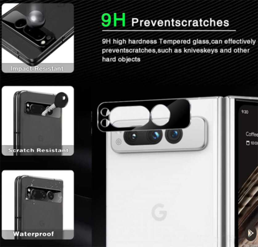 For Google Pixel Fold Privacy Tempered Glass Front Screen Protector/Camera Lens
