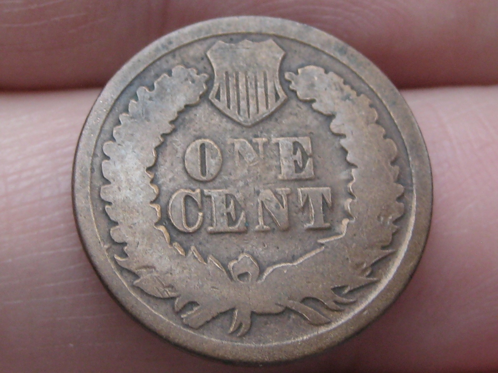 1866 Indian Head One Cent Penny- About Good Details