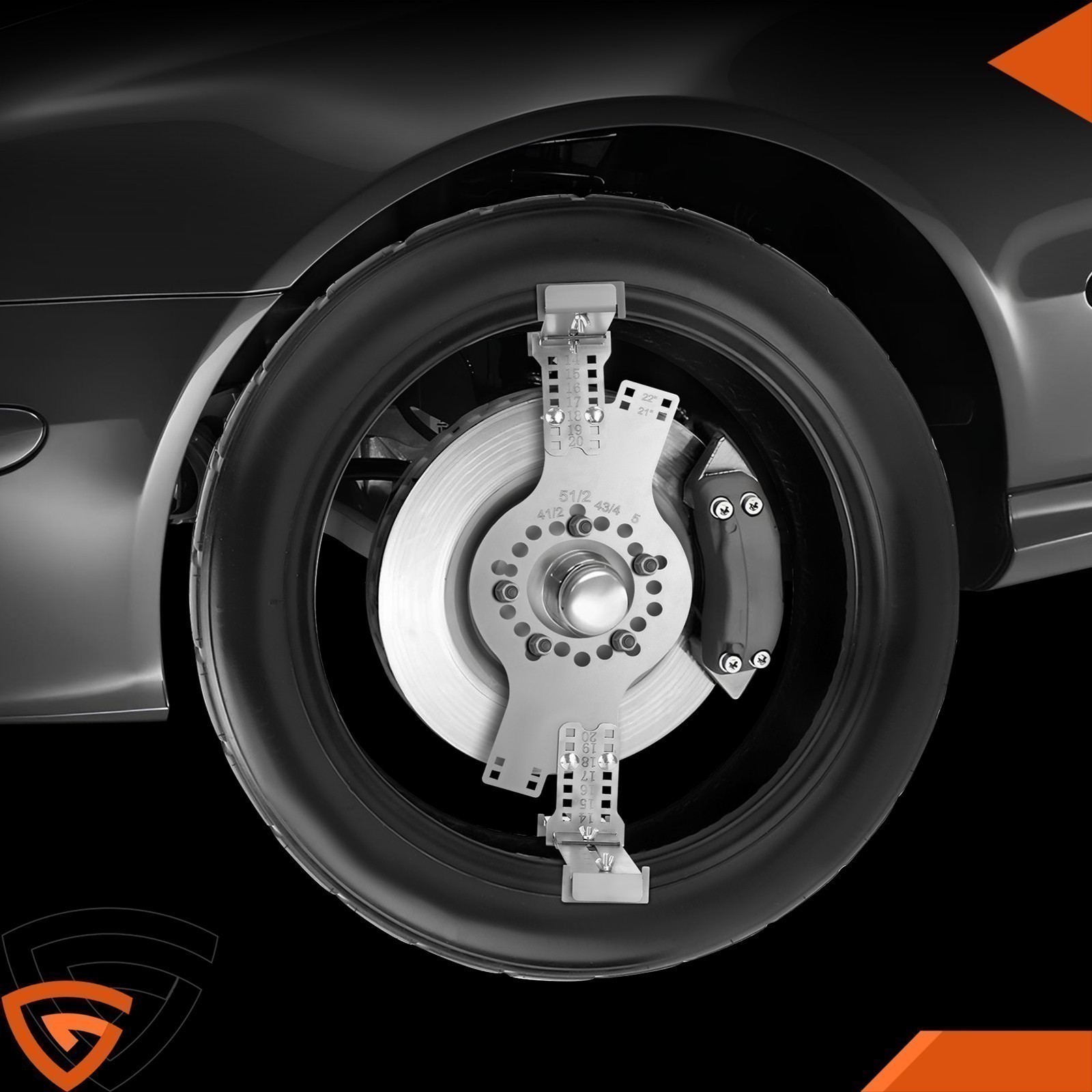 Wheel Fitment Simulator Tool 5-Lug Pattern New Silver 14"-20"