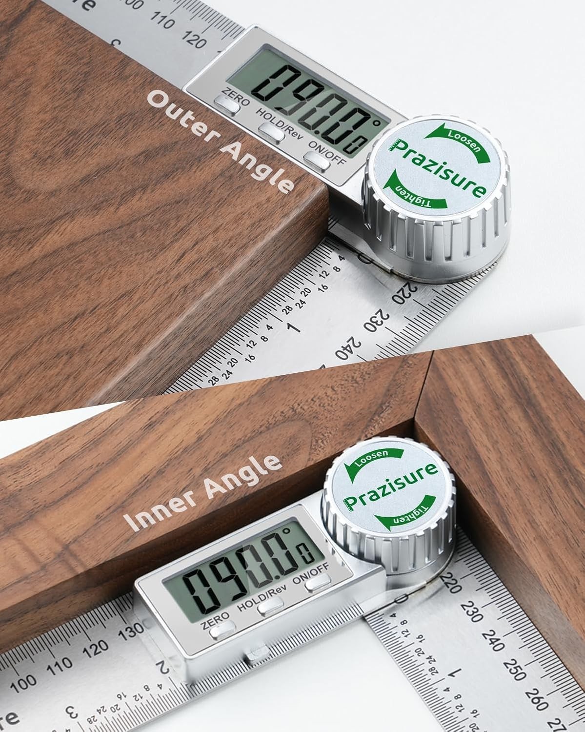 Digital Angle Finder Protractor, 7inch Professional Angle Measuring Tool for ...