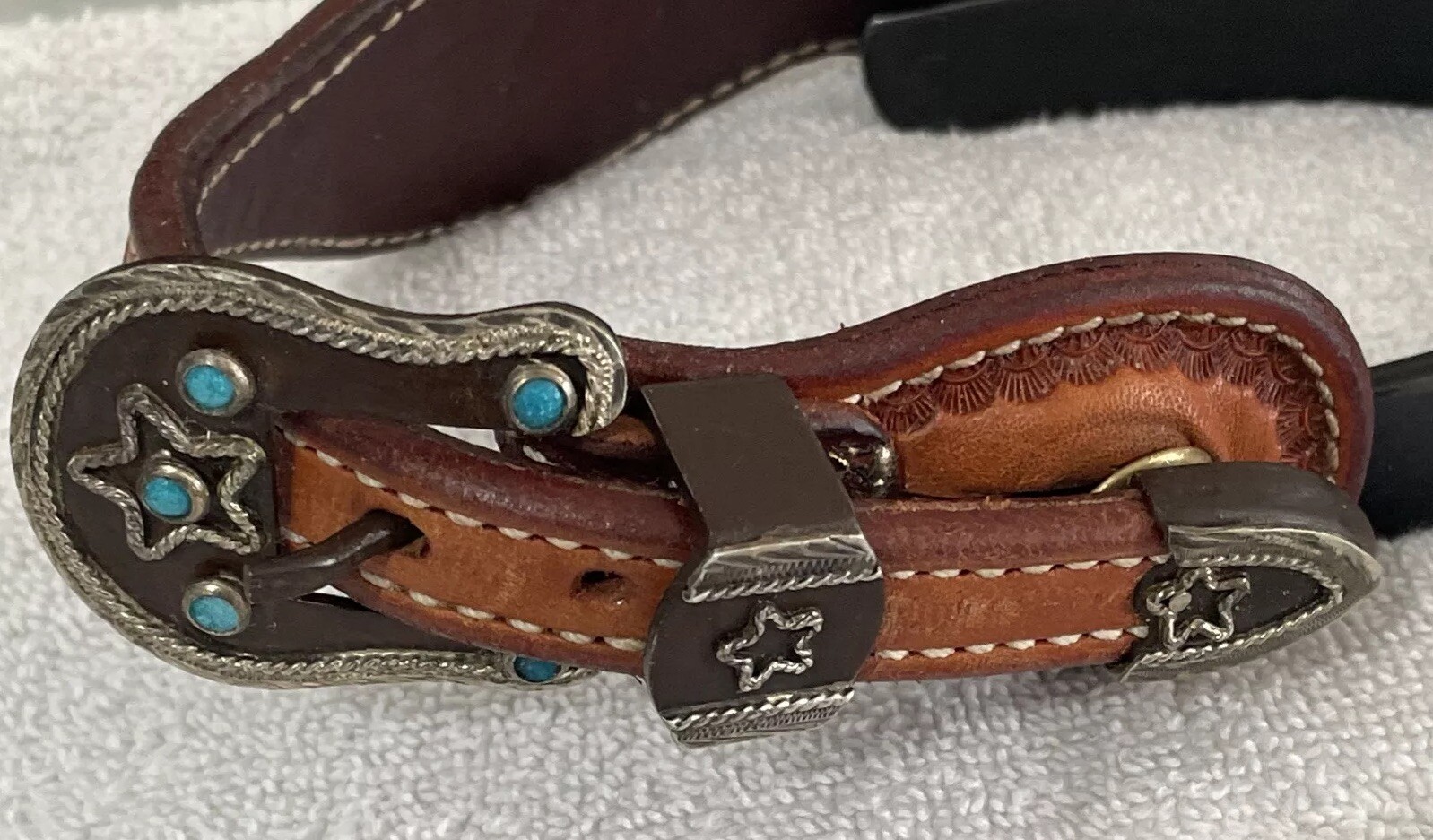 Top Hand Spurs, Handmade W/Turqoise. Marked PM
