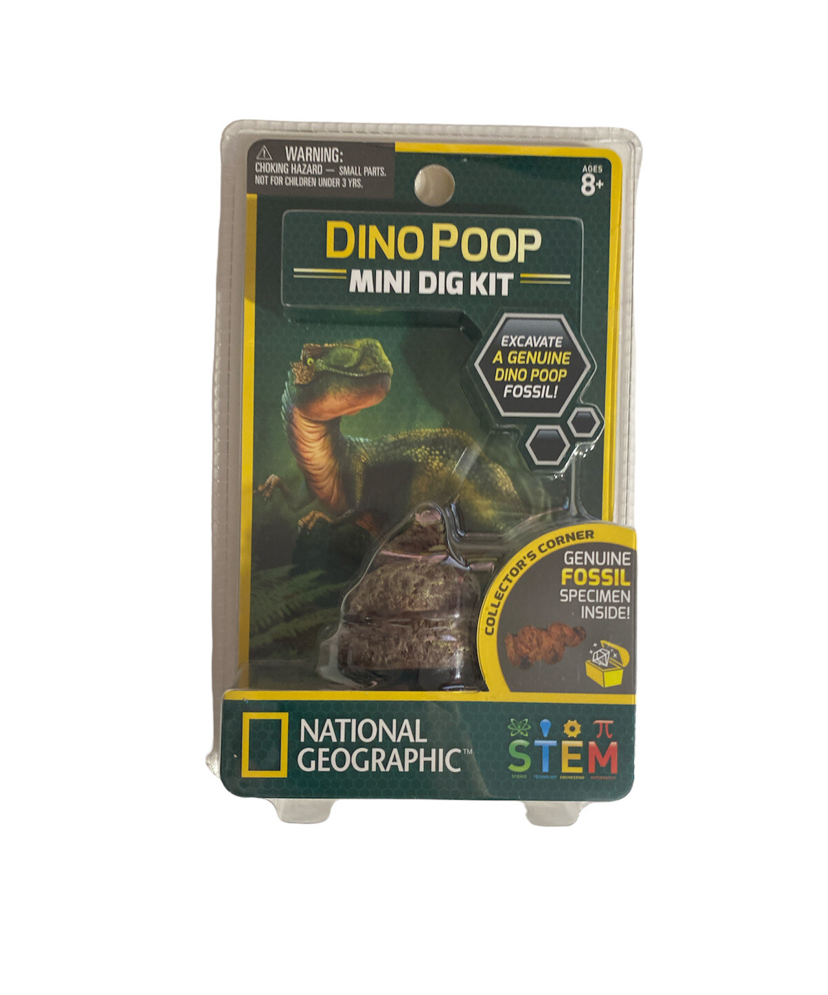 National Geographic Dinosaur Poop STEM Genuine Fossil Mini Dig Kit Excavate New