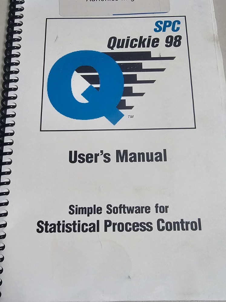 Learn to do SPC/TQM with SPC Quickie 98 Booklet and software!!!