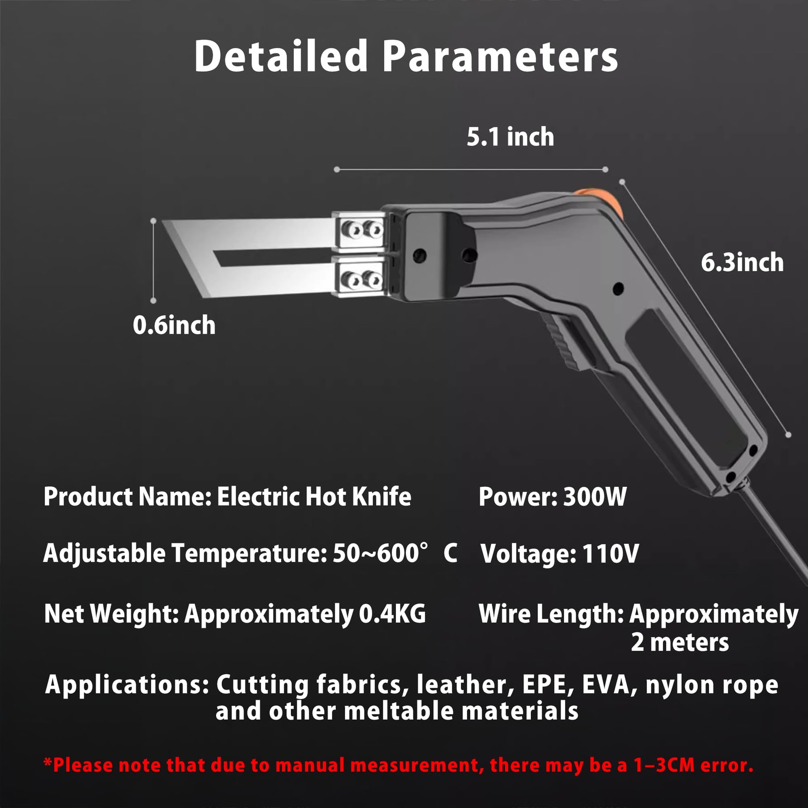 Foam Cutter Electric Hot Knife, 300W Styrofoam Cutting Tool, 4-in-1 Kit for C...