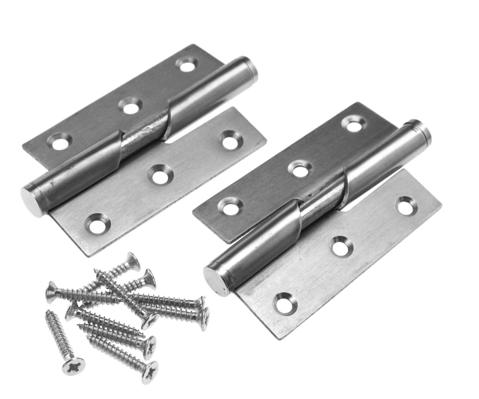 1 Pair 3"/76mm Stainless Steel Rising Butt Handed Lift Off Door Hinge Left Hand