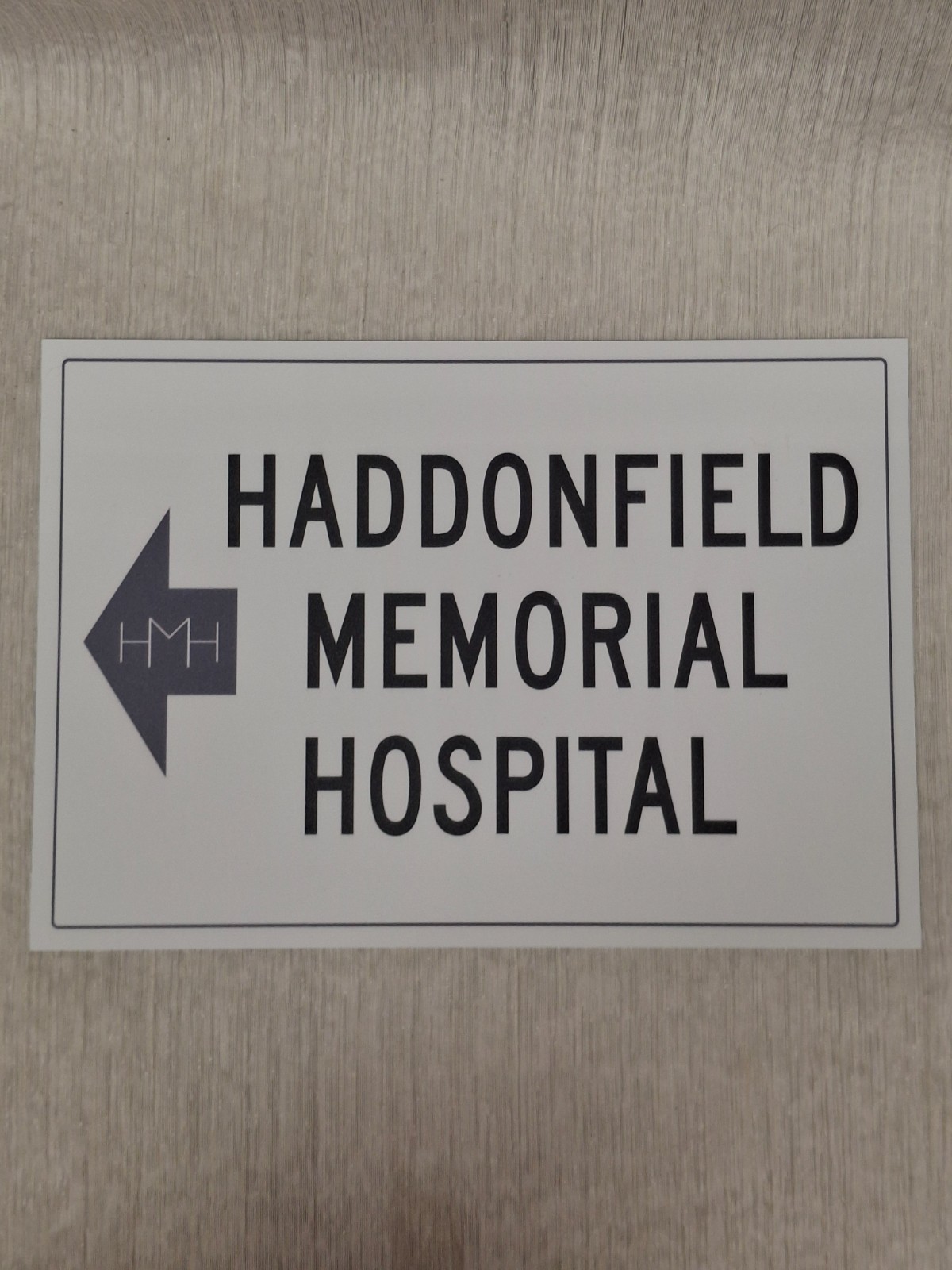 Halloween II Haddonfield Memorial Hospital Metal Sign NEW 7" x 9 3/4"