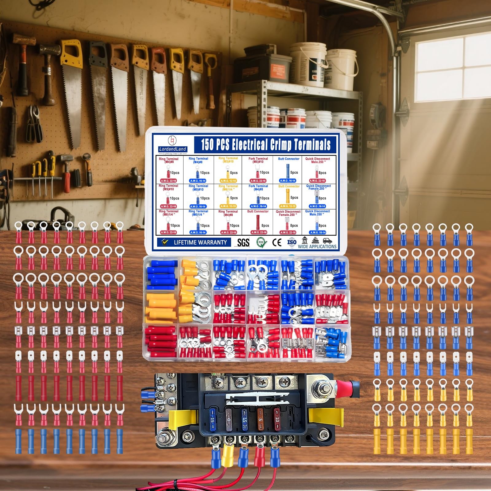 150PCS Mixed Quick Disconnect Electrical Insulated Butt Red，Blue,Yellow