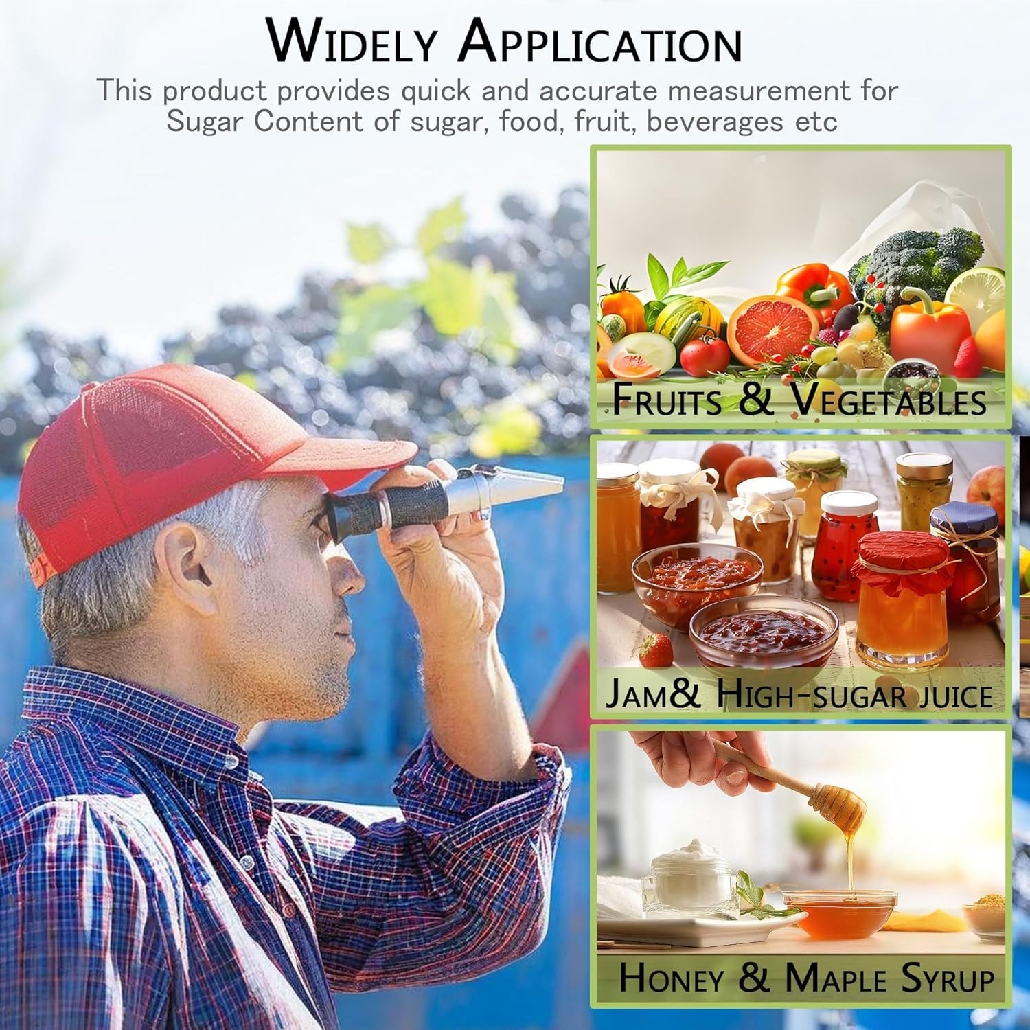 Professional Handheld Refractometer with Automatic Temperature Compensation