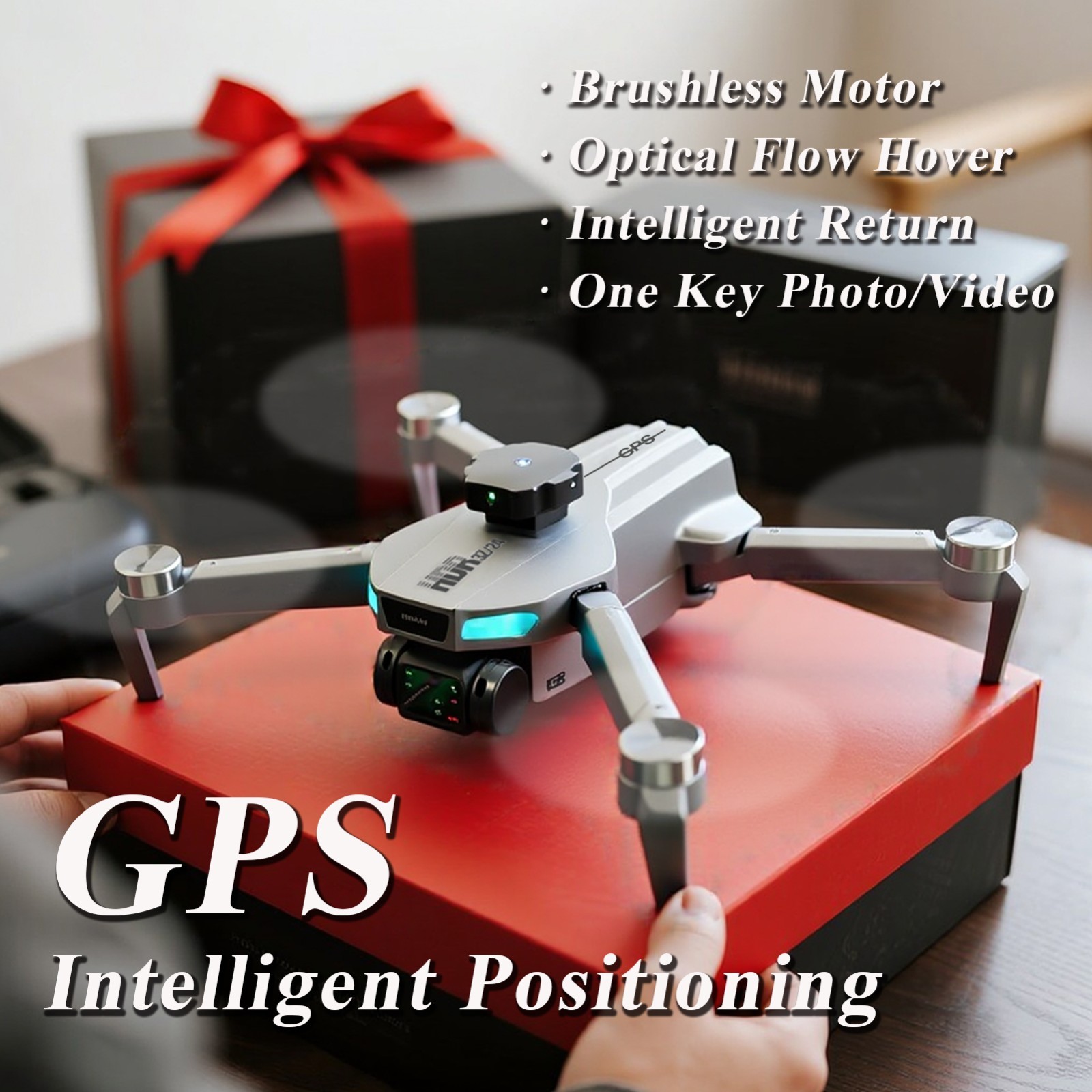Foldable GPS RC Drone 1080P Dual Cameras Intelligent Return Obstacle Avoidance