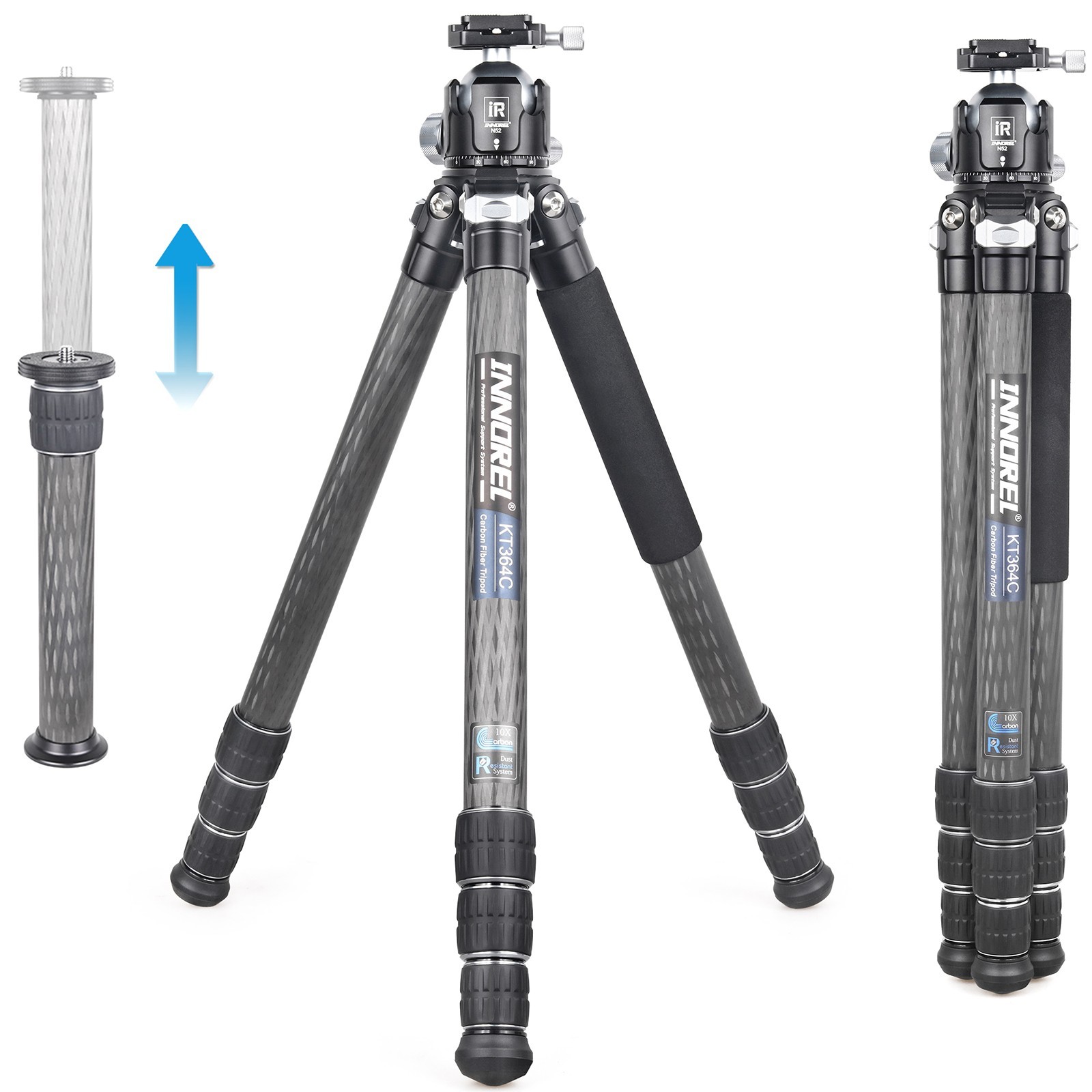 INNOREL KT364C Carbon Fiber Tripod with N52 ballhead