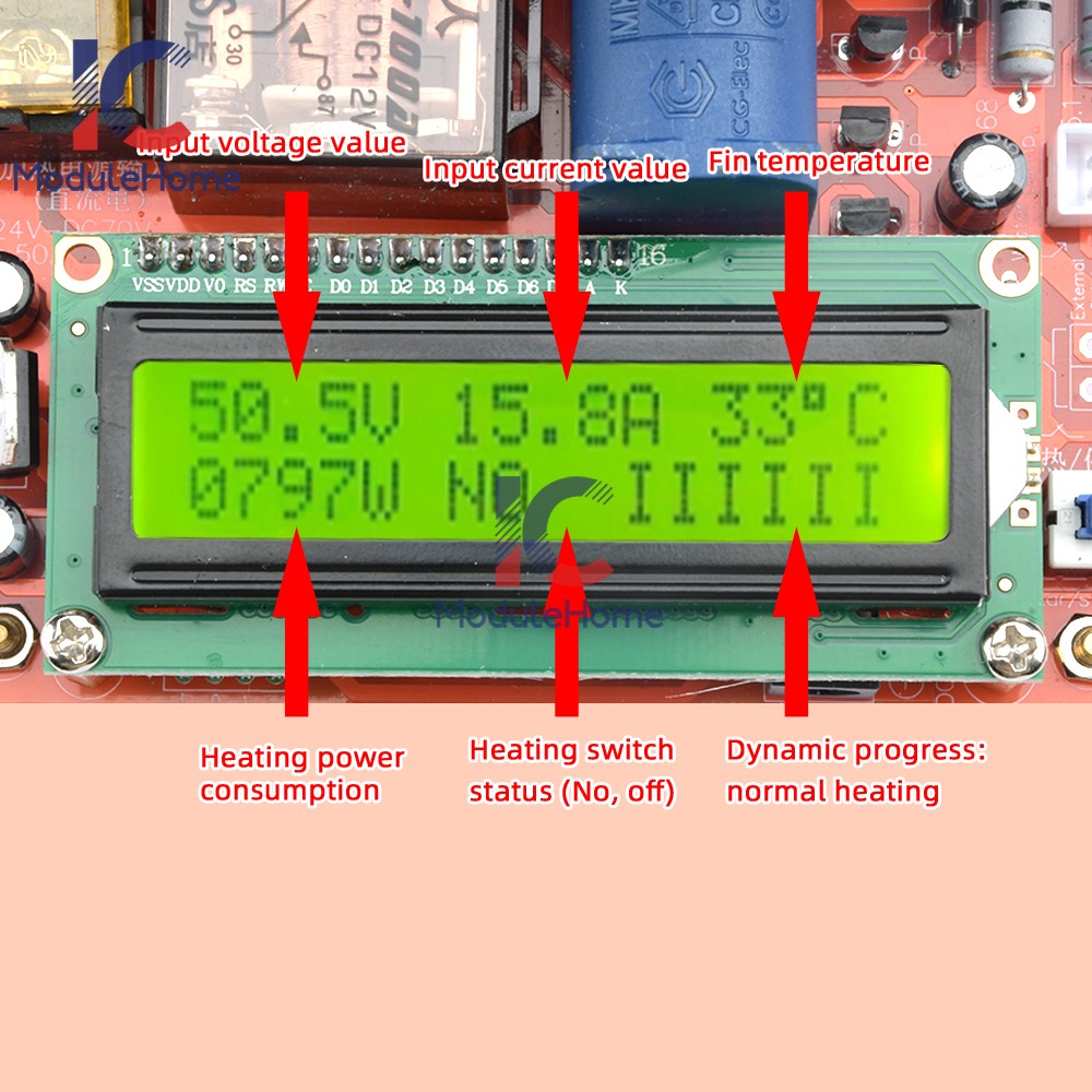 ZVS 2000W High Voltage Induction Heater Module Flyback Driver Heating Board DC