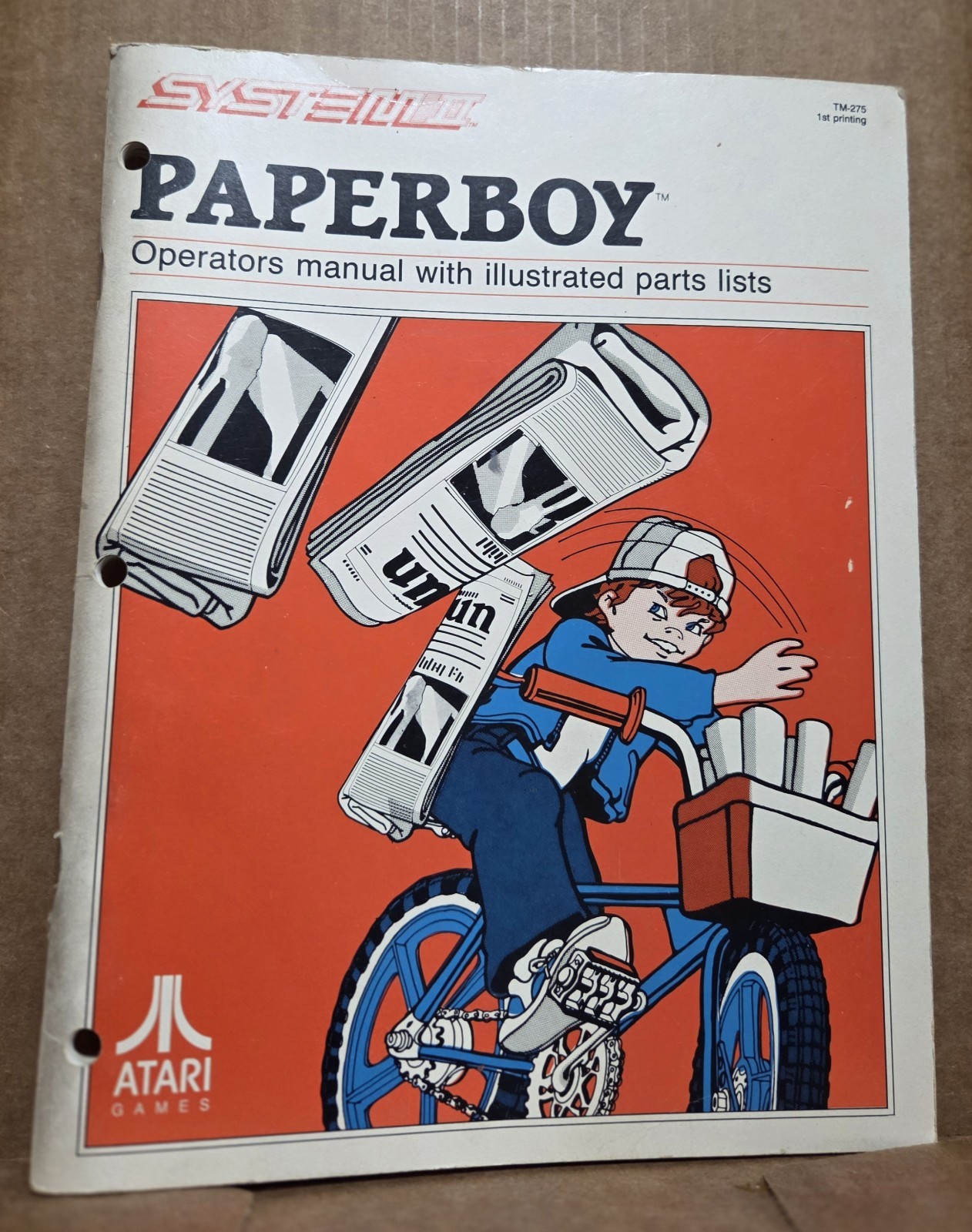 PaperBoy Paper Boy Arcade Video Game Operations Service Repair Manual