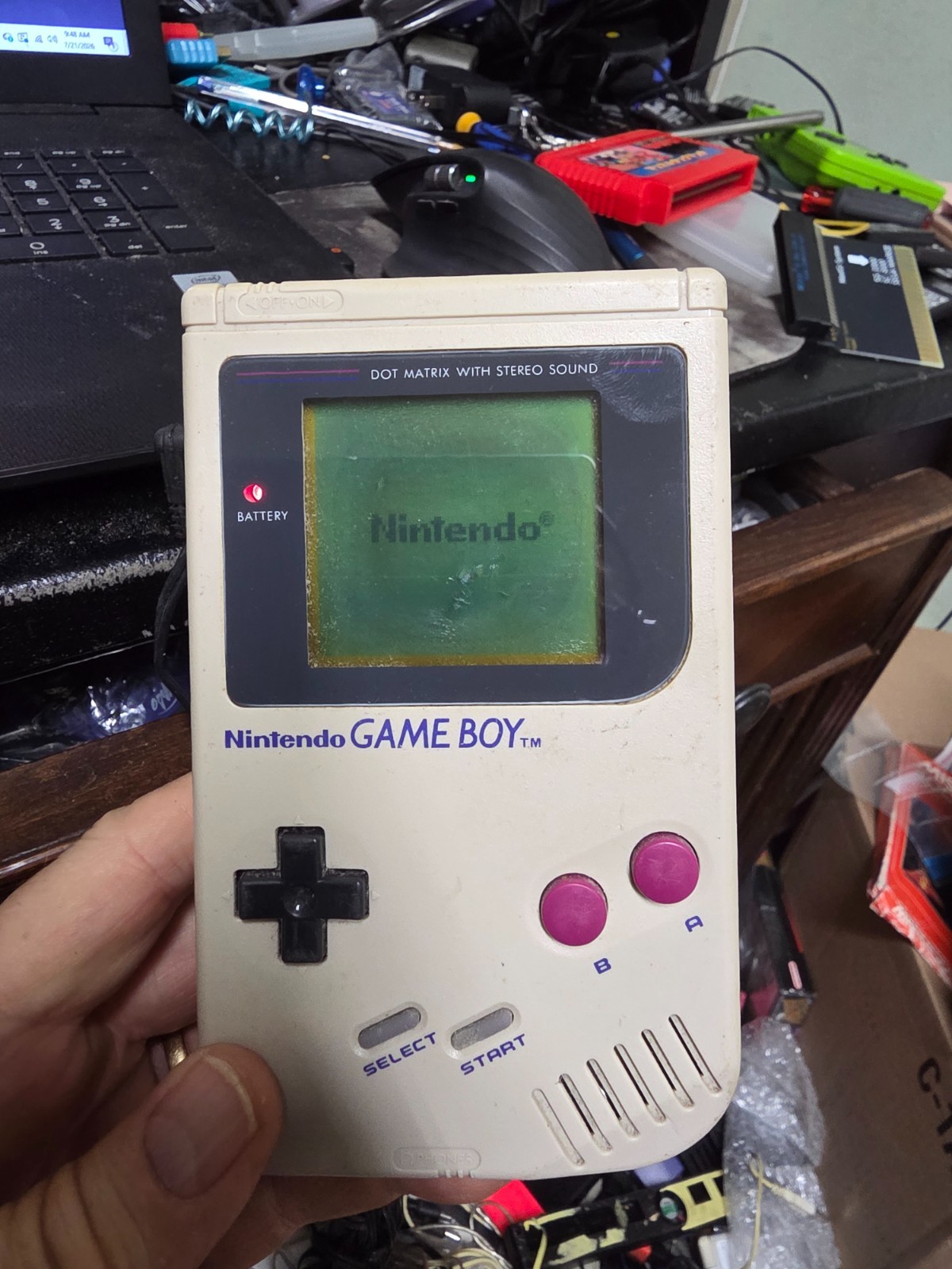 TESTED Works With AC NOT Batteries Gameboy Original DMG-01 Console for repair A5