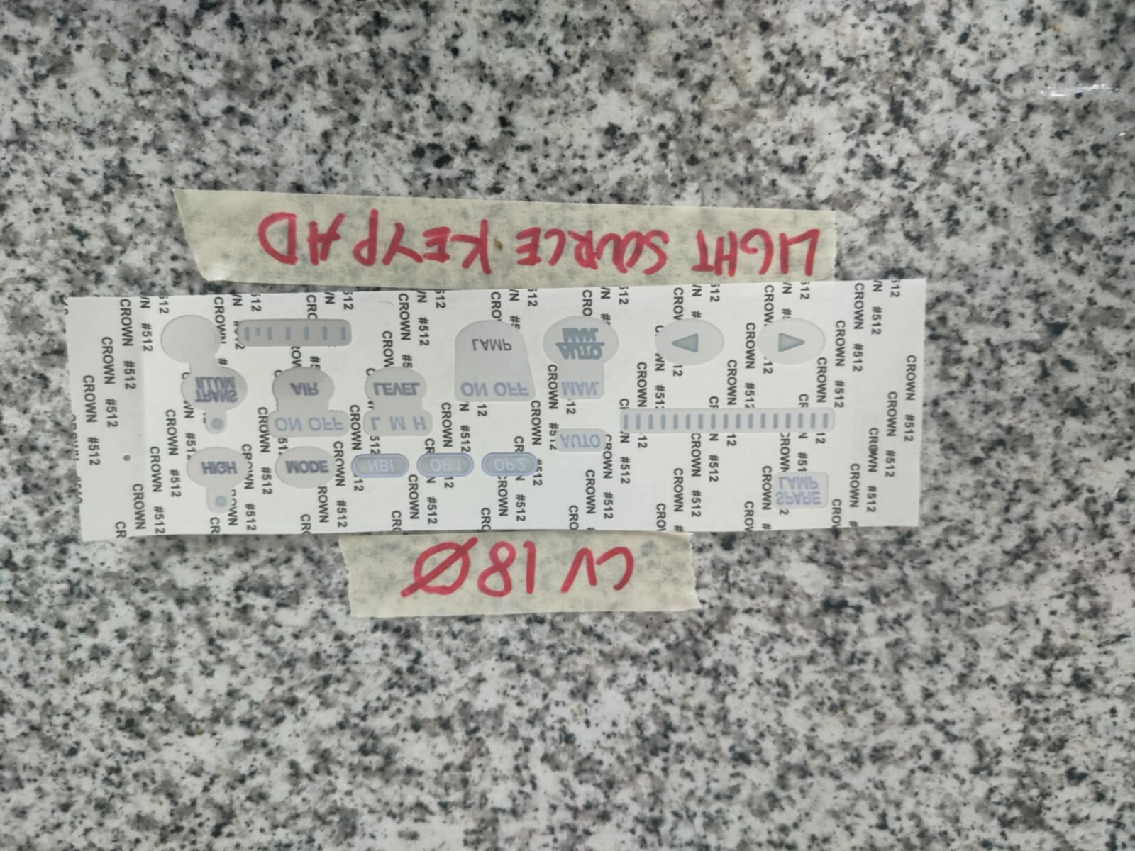 Olympus CLV-180 Replacement Keypad Decal