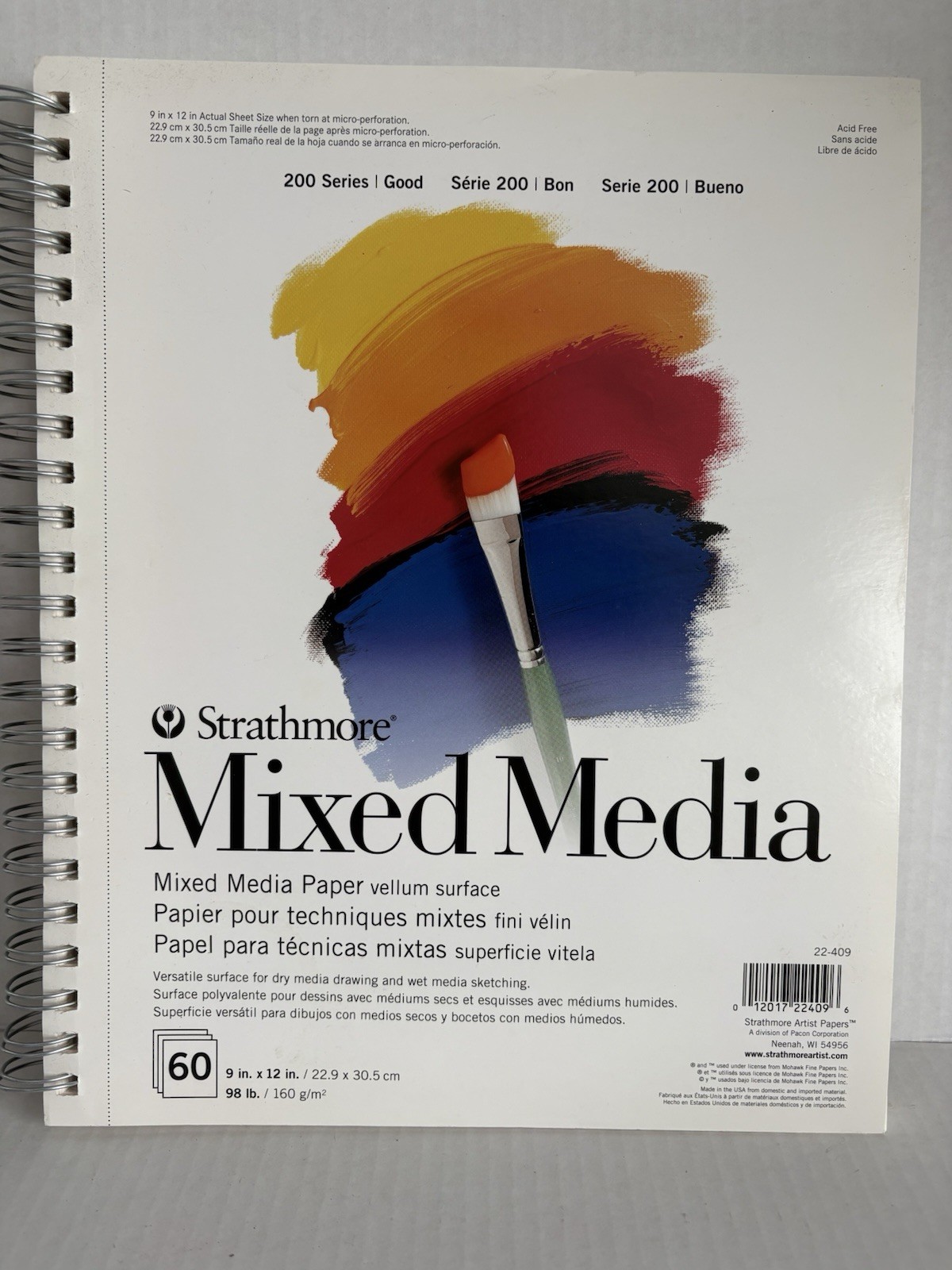 Artist Paper of DRY & WET Media 9 x 12" 60 Sheets Spiral Bound