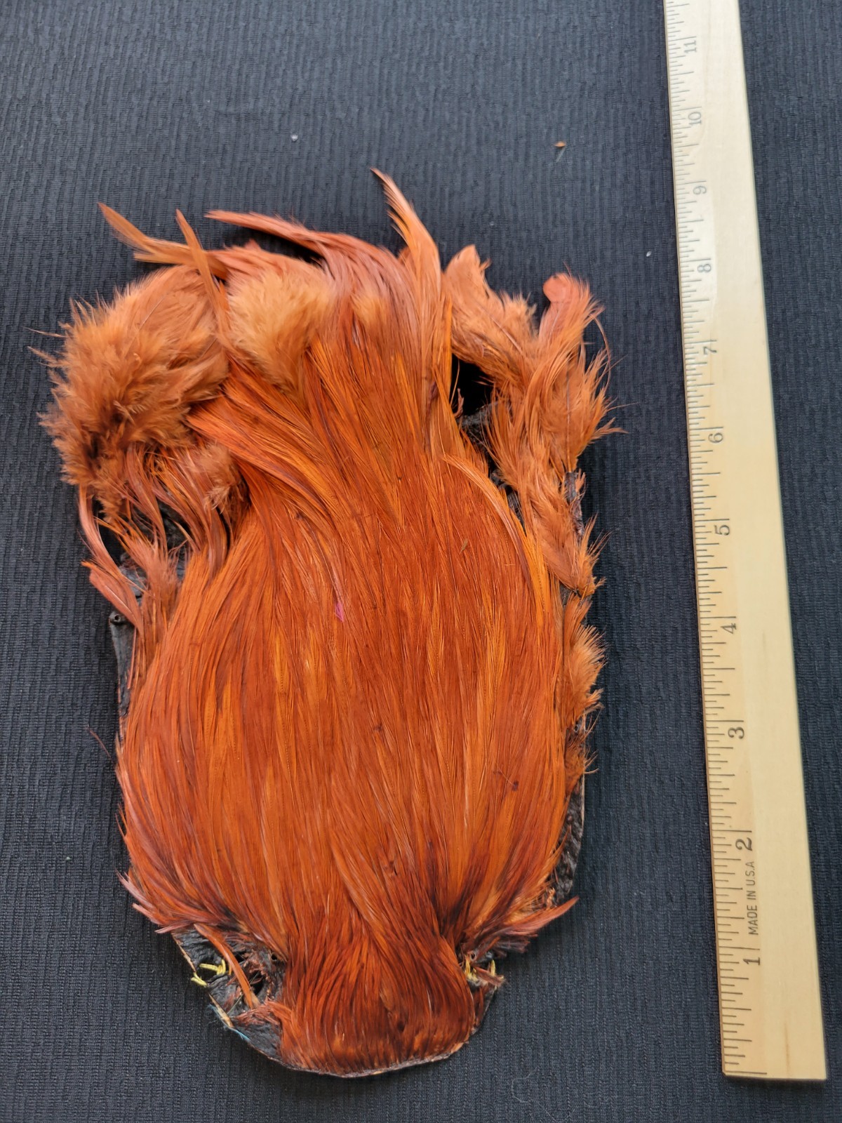 Lot 495, Dyed BROWN India Rooster Streamer Neck Cape Feathers Tying