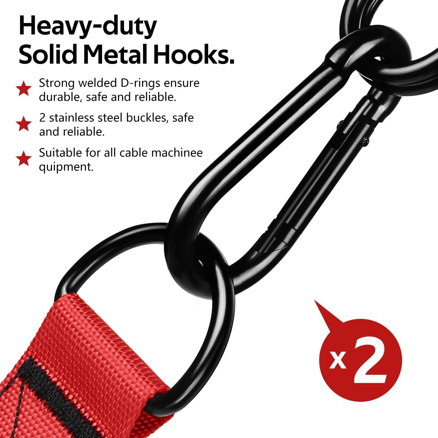 Exercise Handles, Replacement Cable Machine Attachments for Home Gym