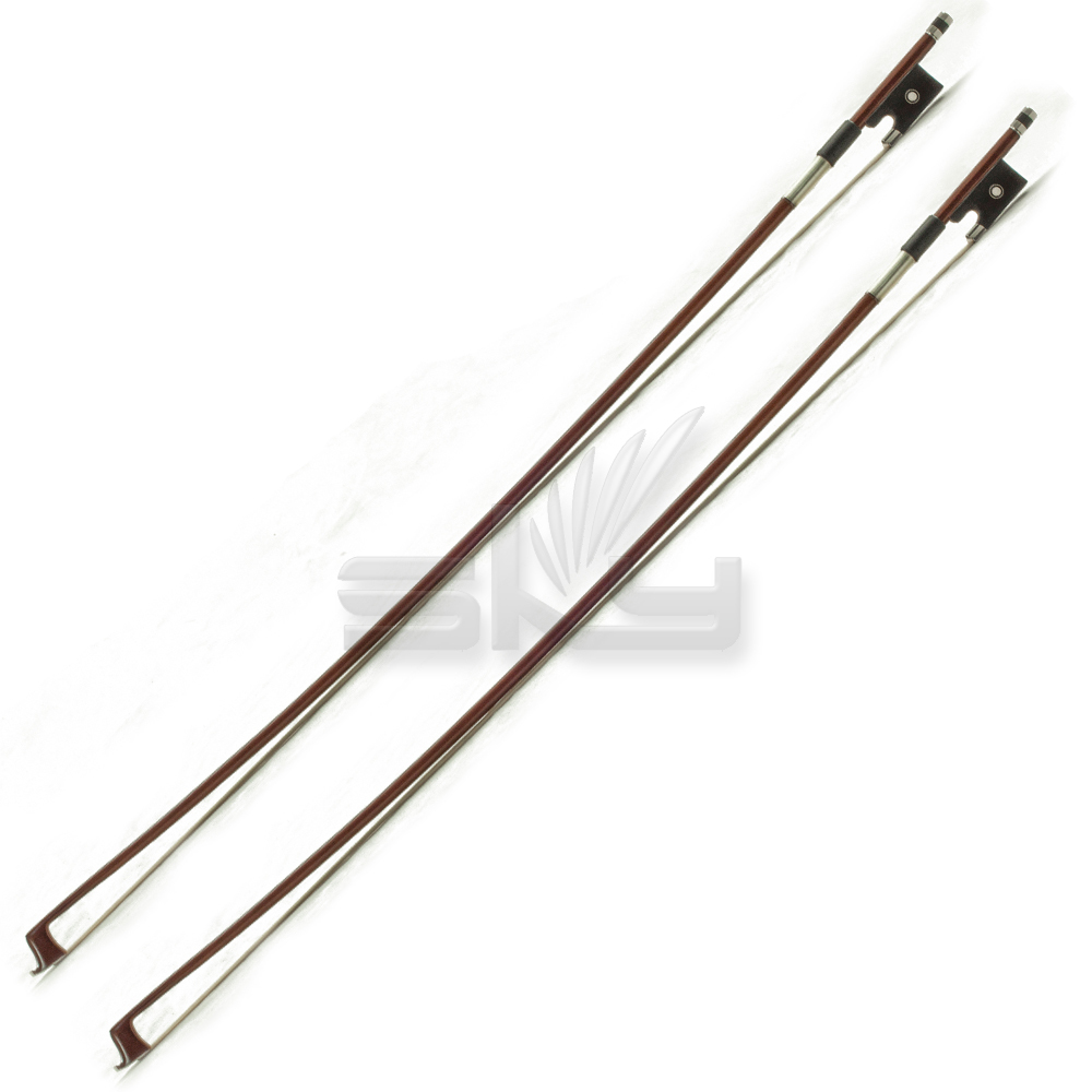 TWO New 1/4 Violin Bows. Brazilwood Stick/Genuine Horse Hair Straight Balanced