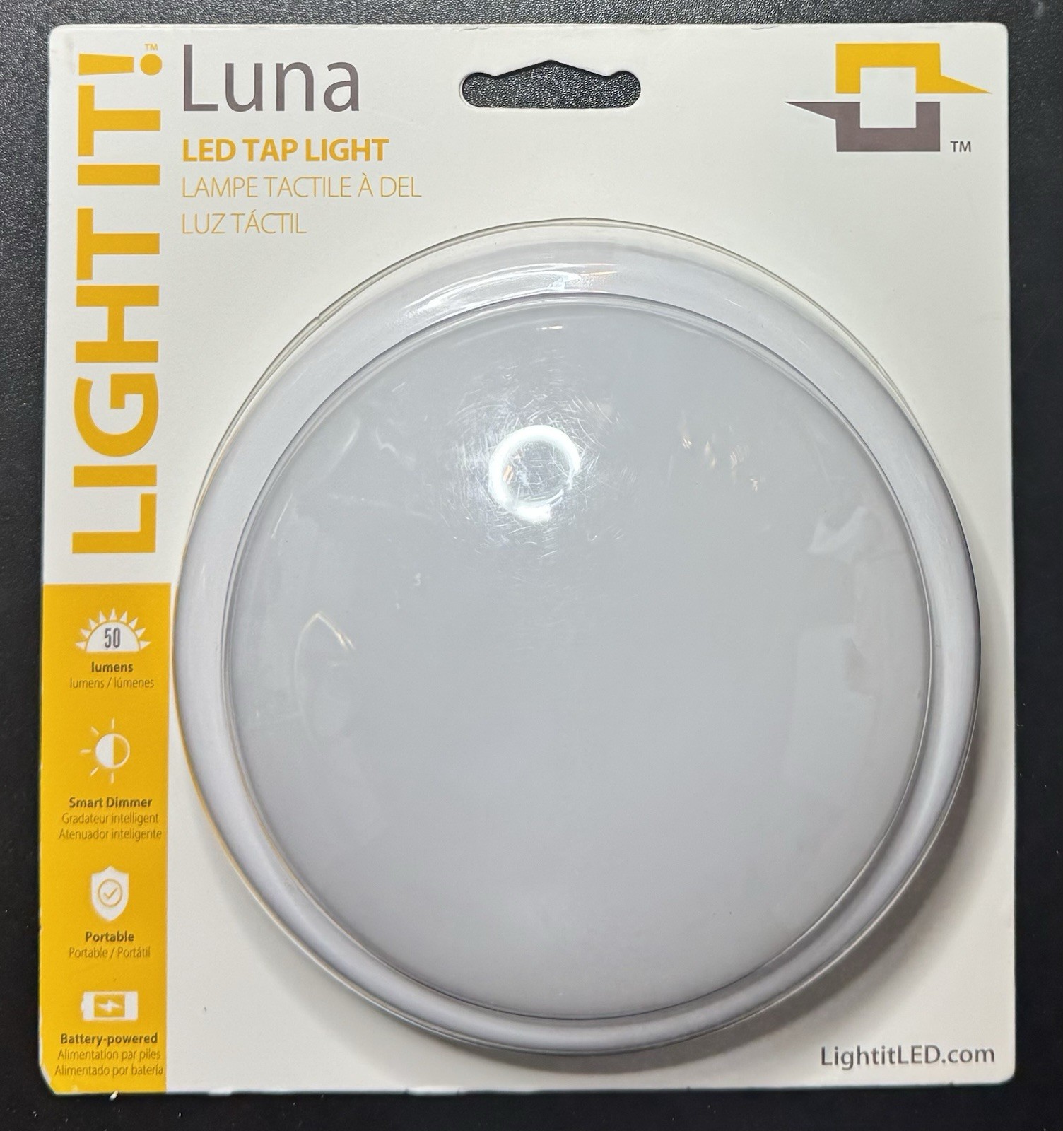 LIGHT IT! by Fulcrum💡30302-308 Luna LED Tap Light, White, Single Pack💡New!