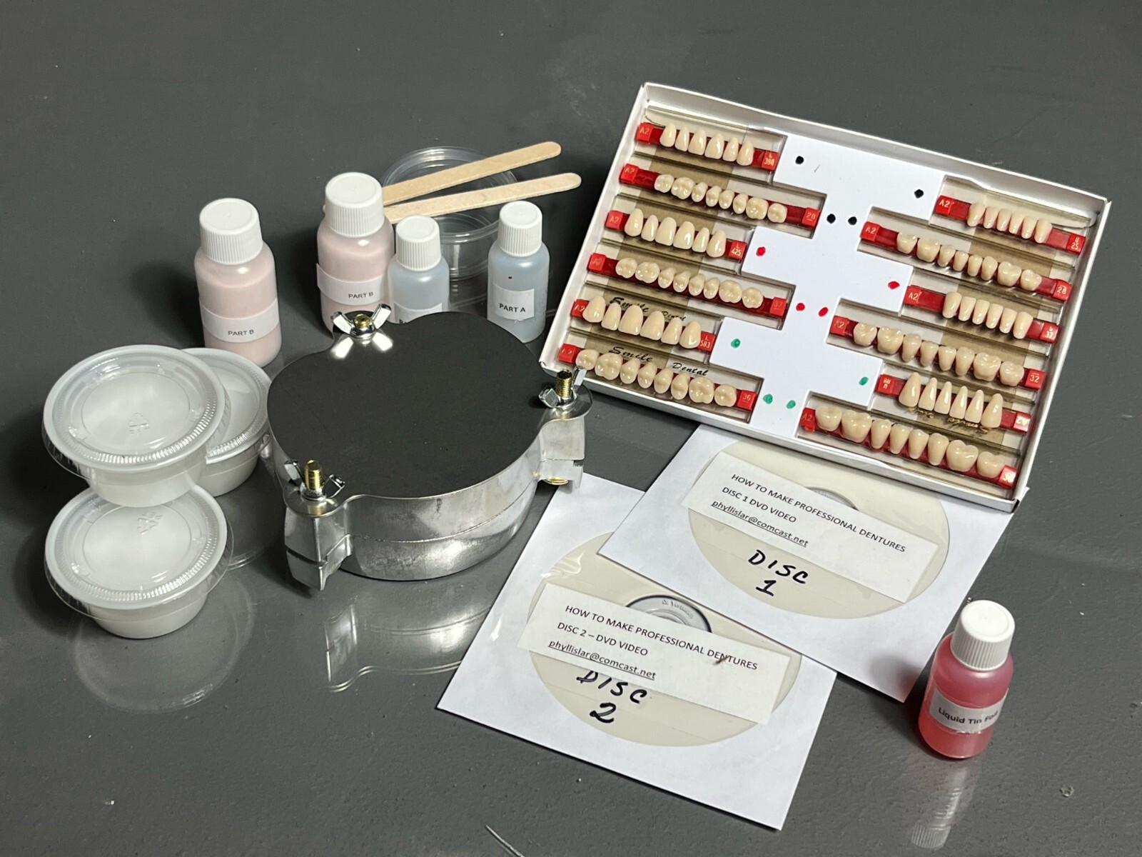 EZ HOME DENTURE KIT DIY  DO IT YOURSELF DENTURE KIT WITH TUTORIAL DVD GUIDE