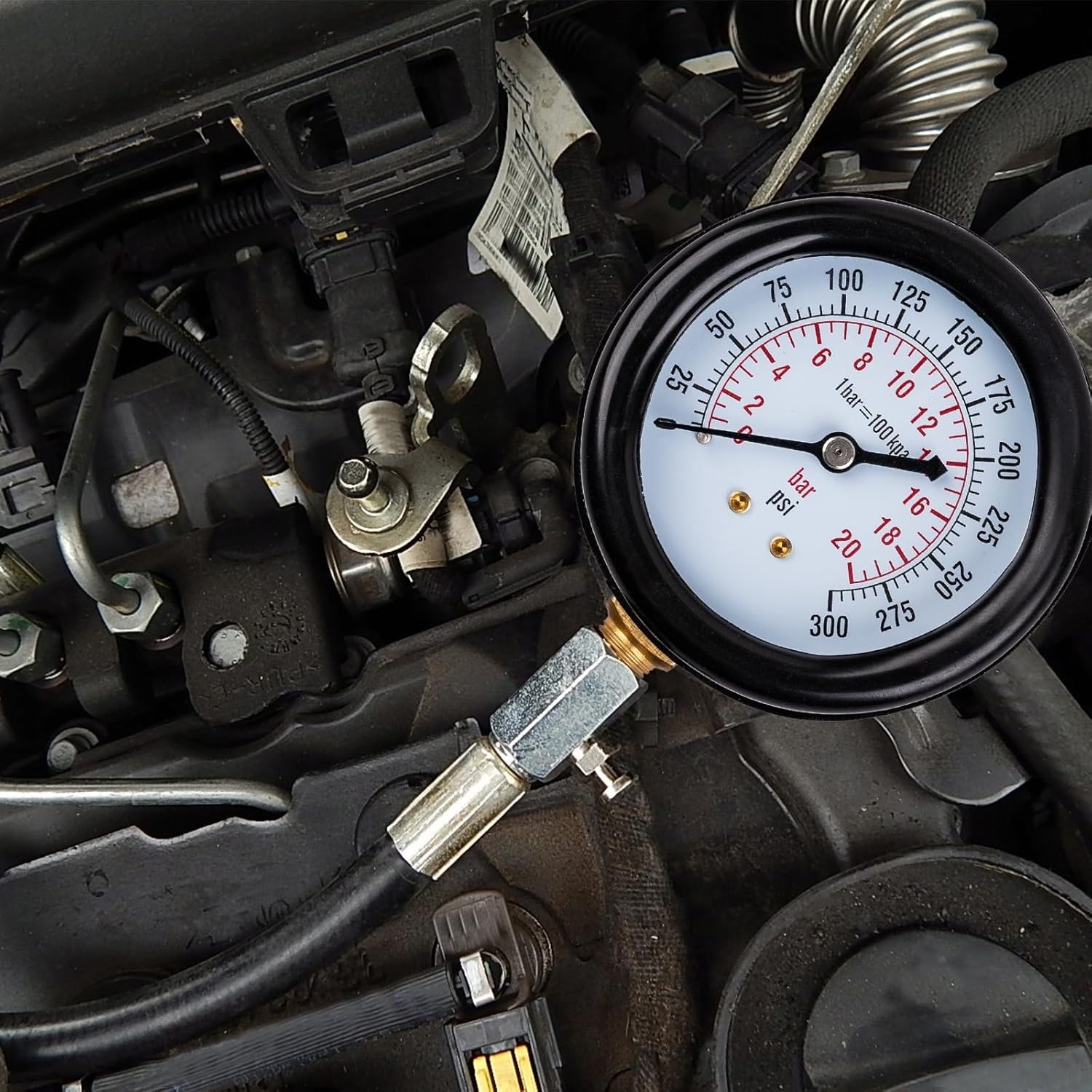 Engine Cylinder Compression Gauge Tester Kit Gas Engine Diagnostic Testing Tool.