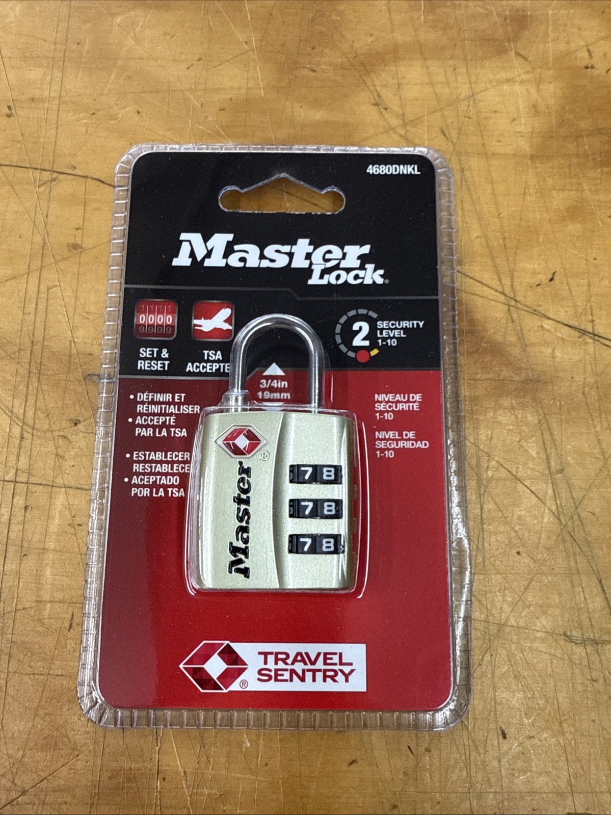 Master Lock 4680Dnkl Luggage/Briefcase Padlock, Steel