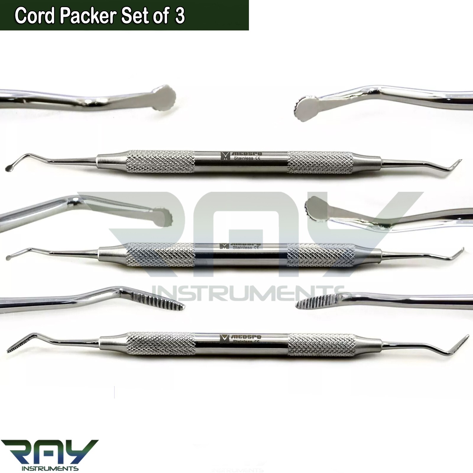Gingival Cord Packers Retraction Dental Packing Atraumatic Placement Instrument