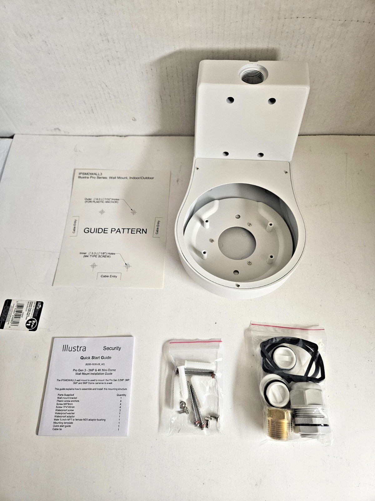 Illustra IPSMDWALL3 Mini-Dome Wall Mount NEW