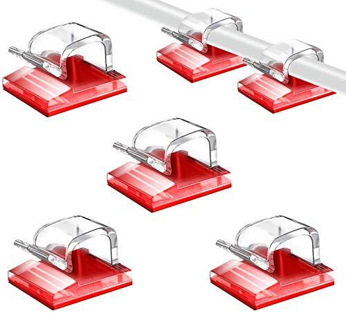 100 Pcs Self Adhesive Cable Management Clips, Cable Organizers Sticky Clear