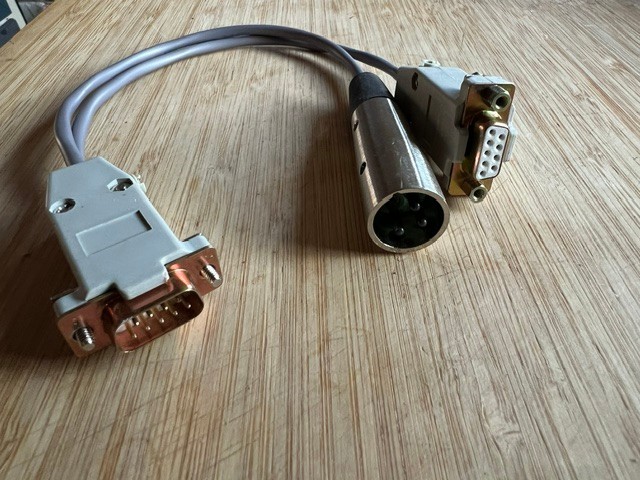 DB9 Female Adapter split to XLR Male + DB9 Female