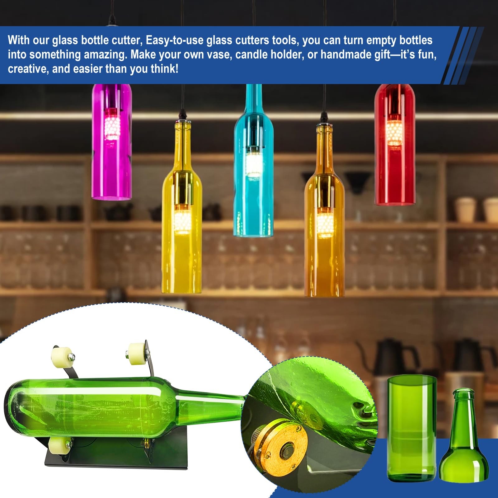 Upgrade Glass Bottle Cutter, Cutters Tools - Cutter for Black