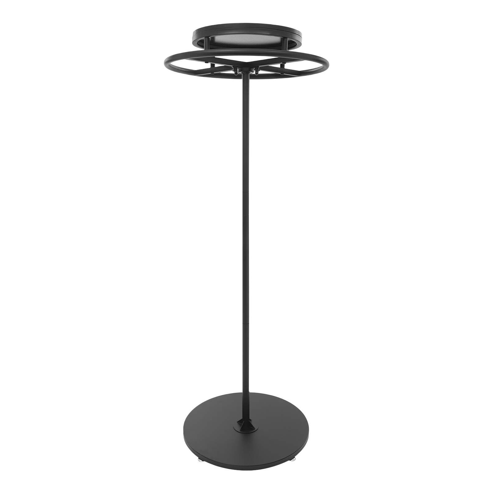 Round Clothing Rack Floor Standing Clothes Hanging Rack Garment Display black
