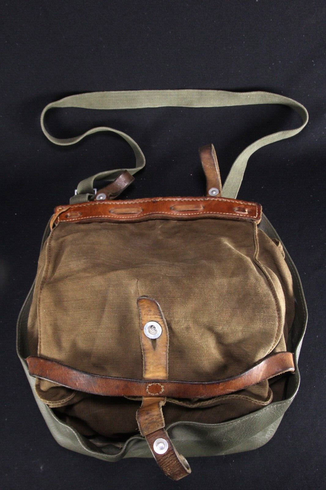 VTG Hans Jaggi Rohrbach Germany Switzerland Satchel Messenger Bag Canvas Leather