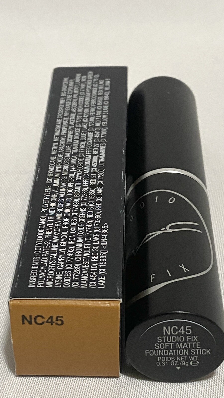 MAC Studio Fix Soft Matte Foundation Stick Shade NC45 Full Size .31oz / 9g