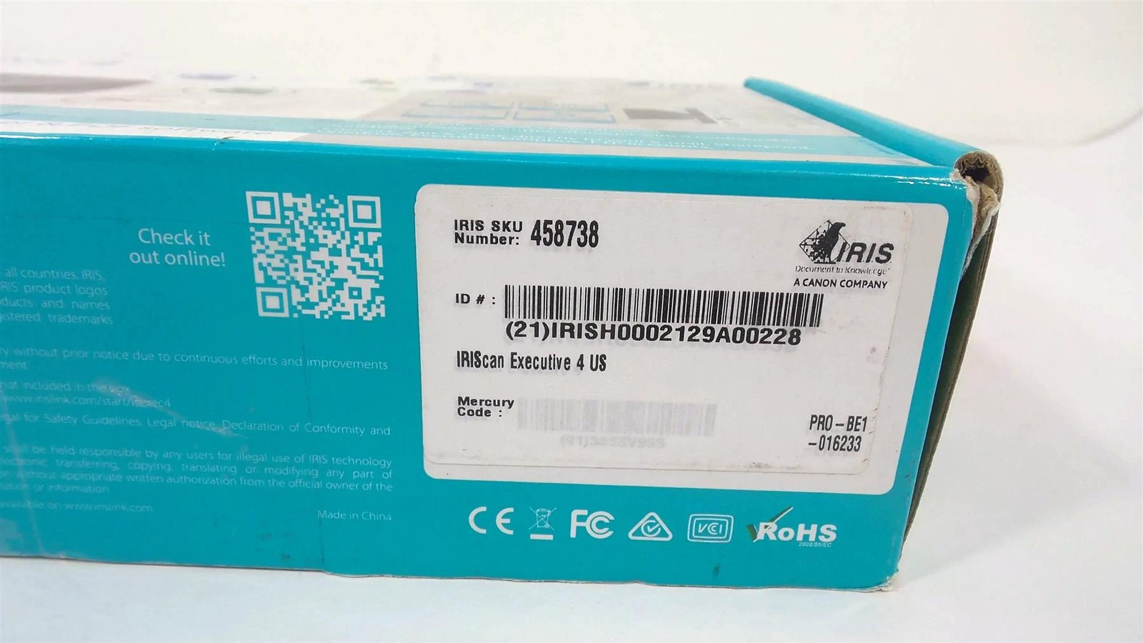 IRIScan Executive 4 Mobile Duplex Scanner - New