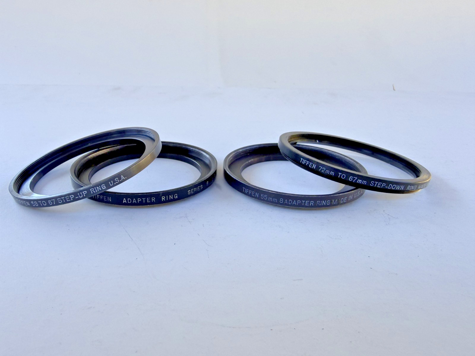 Tiffen Series 8 Step up ring and Step down ring with Adapters