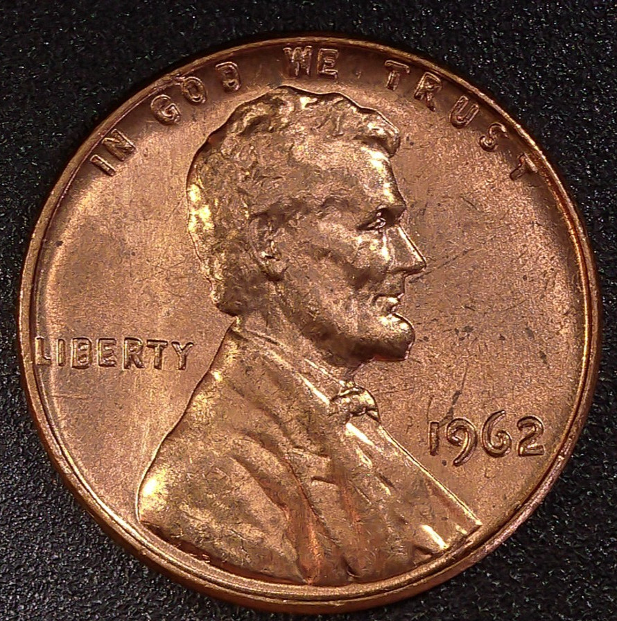 1962-P Copper 3.1 Red 1c Lincoln Penny Cent Brilliant Uncirculated Philadelphia