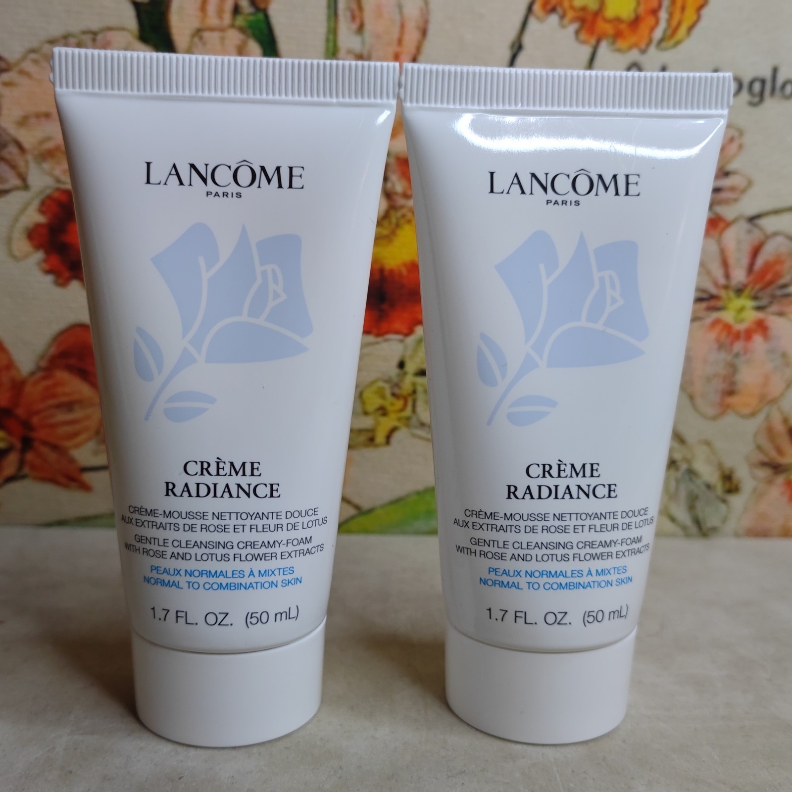 x2 LANCOME Creme Radiance Gentle Cleansing Creamy-Foam 1.7 oz Travel/Mini Size