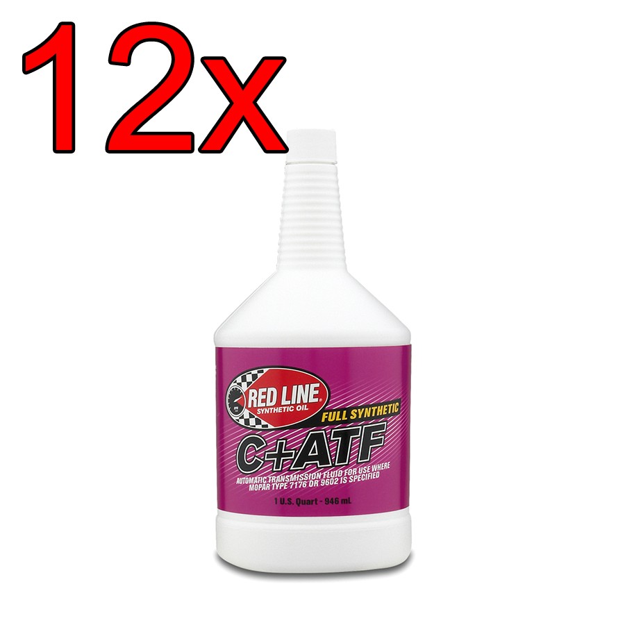 [Case of 12] Red Line Full Synthetic C+ ATF Auto Tranny Fluid Oil 1 Quart