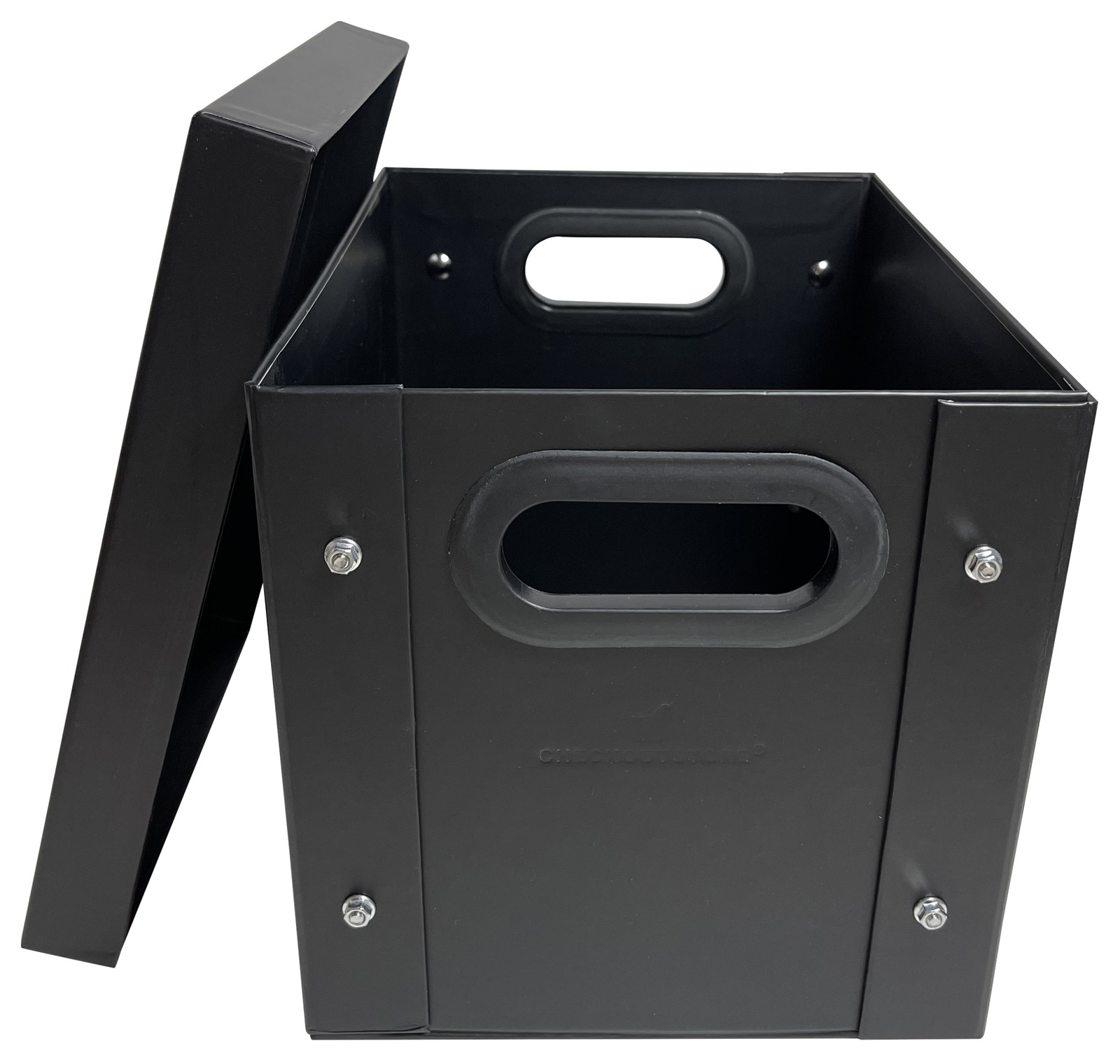 CheckOutStore Black 7" Vinyl Record 45 RPM Storage Box
