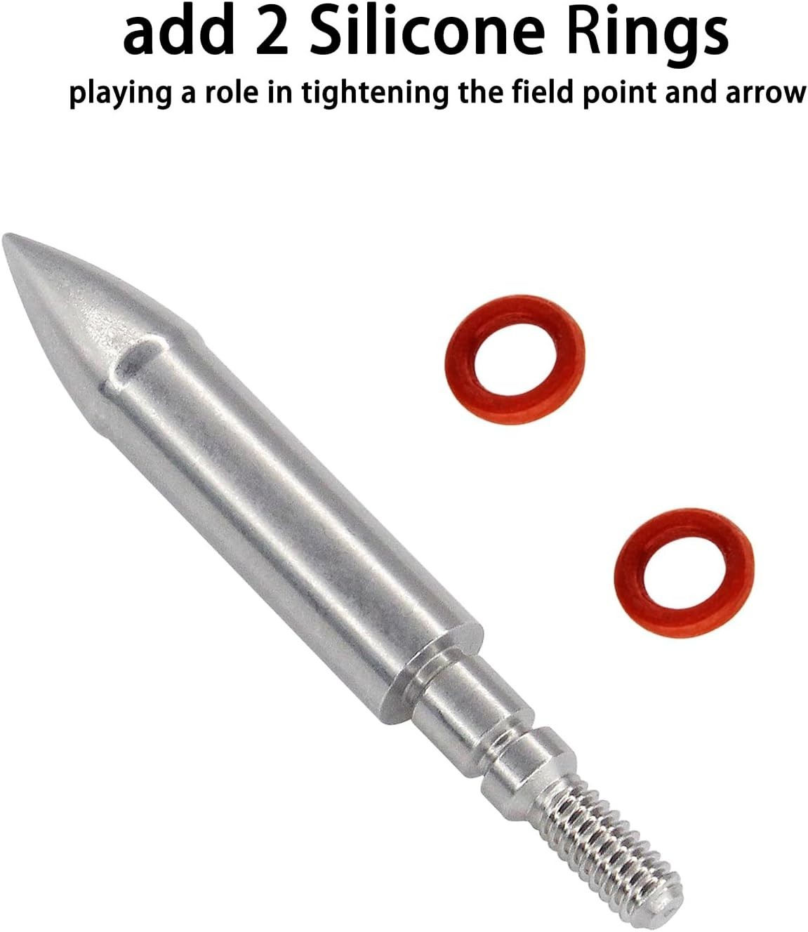 Stainless Steel Archery Field Points, Easy Pull Various OD for 85/100/125/150...
